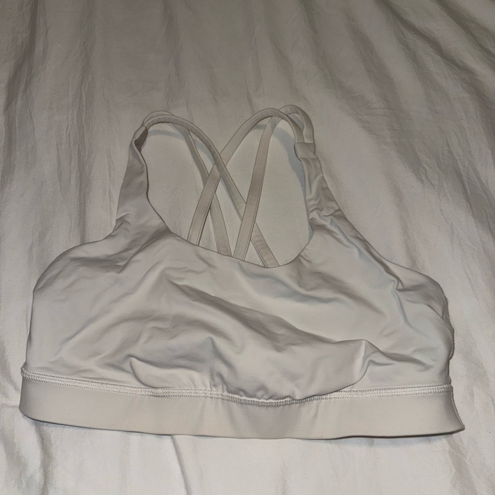 Lululemon Athletica White Sports Bra - Energy Bra